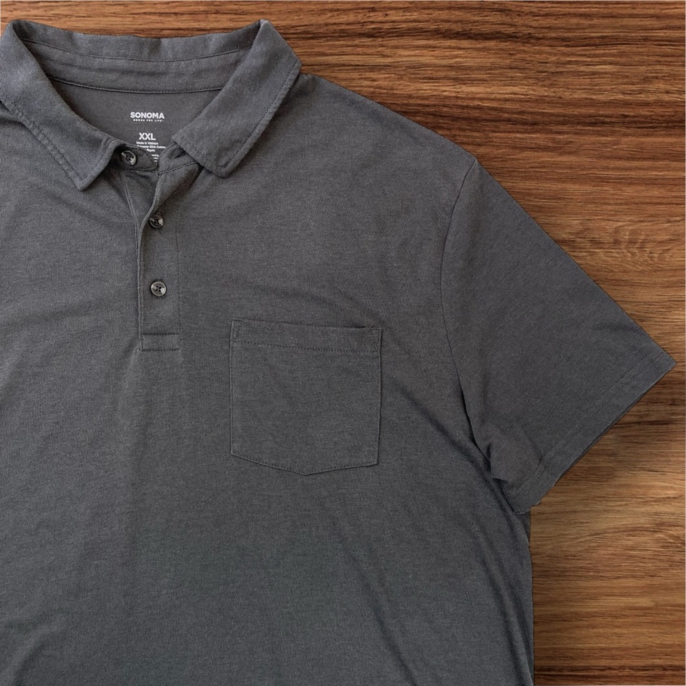 Sonoma Men’s Soft Dark Gray Polo. XXL